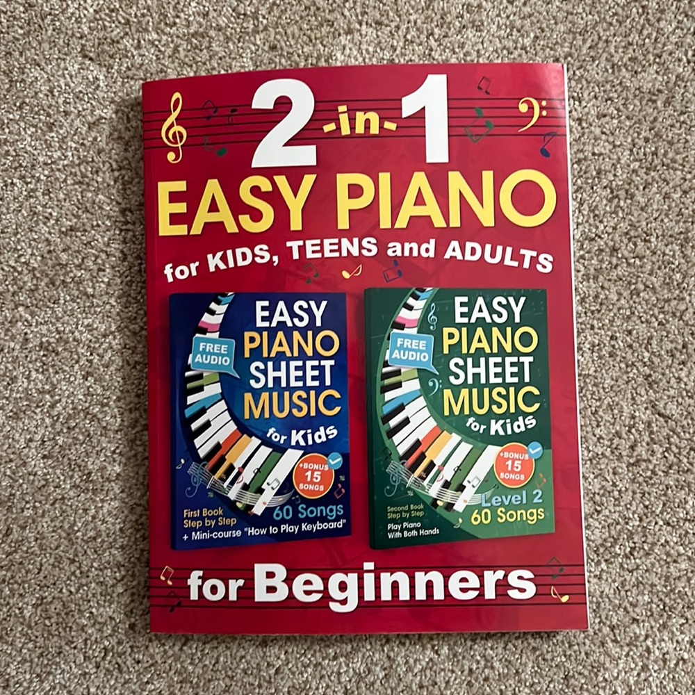 2 in 1 Easy Piano for kids, teens, and adults - For Beginners